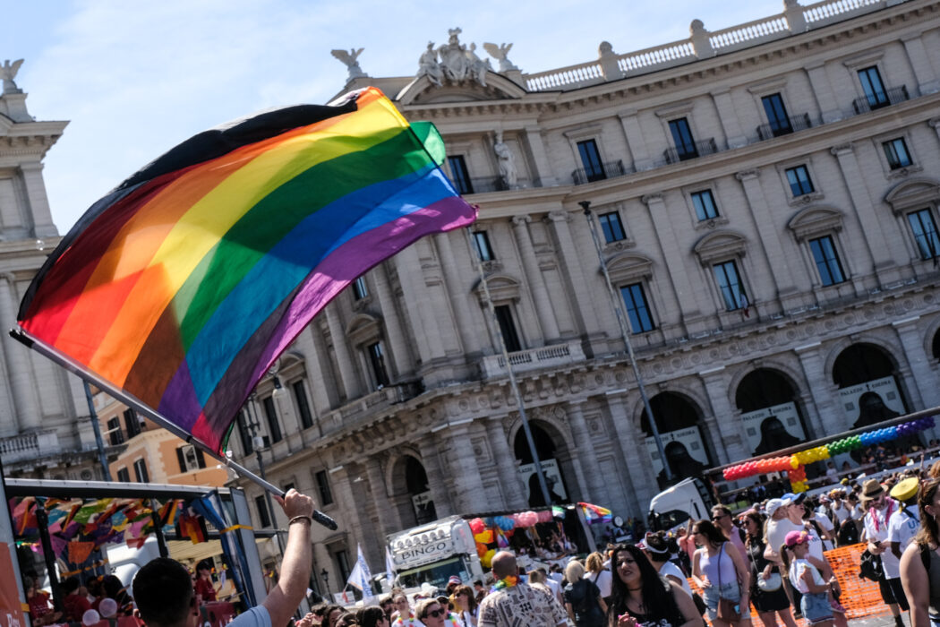 (foto Mauro Scrobogna /LaPresse)

Gay Pride prade in Rome, Saturday,  June 15 2024 (Photo by Mauro Scrobogna / LaPresse)