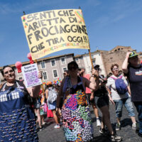 (foto Mauro Scrobogna /LaPresse)

Gay Pride prade in Rome, Saturday,  June 15 2024 (Photo by Mauro Scrobogna / LaPresse)