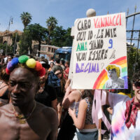 (foto Mauro Scrobogna /LaPresse)

Gay Pride prade in Rome, Saturday,  June 15 2024 (Photo by Mauro Scrobogna / LaPresse)