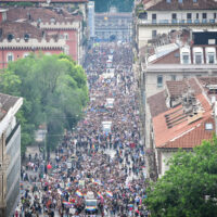 (foto Matteo Secci /LaPresse)

Gay Pride prade in Turin, Saturday,  June 15 2024 (Photo by Matteo Secci / LaPresse)