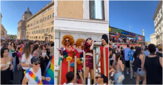 Copertina di Roma Pride, sfilano decine di migliaia di persone lungo le strade della Capitale. E Annalisa ruba la scena ai politici