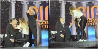 Copertina di Alessio La Padula chiede la mano alla fidanzata Camilla Caimi sul palco di Gigi D’Alessio. Non è la prima volta che succede: ecco chi l’ha già fatto