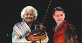 Copertina di Grillo, ironia e paletti a Conte: “Superato parlare di sinistra”