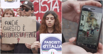 Copertina di Roma, presidio per gli studenti aggrediti da due militanti di estrema destra: “Governo li legittima, perché non scioglie Casapound?”