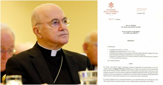 Il Vaticano convoca monsignor Viganò e lo accusa del “delitto di scisma”. Lui replica: “Lo considero un onore”