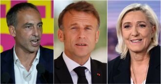 Copertina di Francia, Le Pen ancora avanti nei sondaggi (34%) a otto giorni dal voto. Ma la sinistra la incalza al 29%. Macron recupera: è al 22%