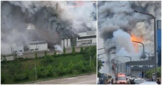 Copertina di Incendio distrugge una fabbrica di batterie al litio in Corea del Sud: morte 22 persone