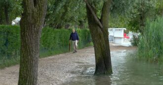 Copertina di Nubifragio sul lago di Garda, preoccupa il livello di riempimento: rischio esondazioni nelle zone costiere