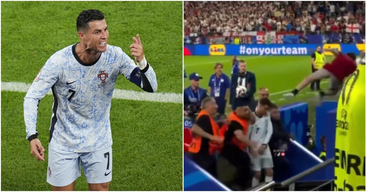Euro 2024, il tifoso vuole un selfie con Cristiano Ronaldo ma vola dalle scale