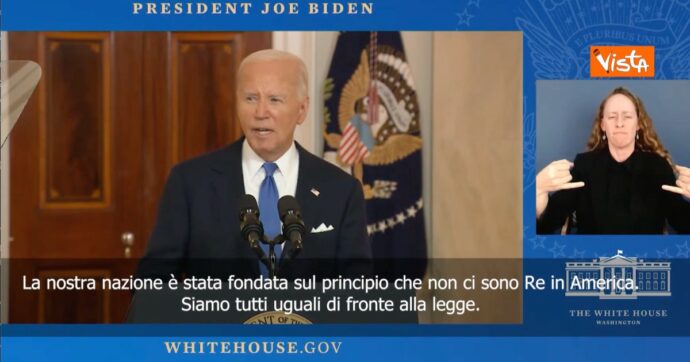 Copertina di Immunità a Trump, Biden: “Non ci sono Re in America. Nessuno è al di sopra della legge, nemmeno il presidente Usa”