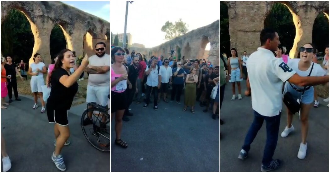 Roma, spintoni e insulti al presidio anti-razzista organizzato dopo una rissa tra famiglie italiane e indiane. Insulti ai manifestanti: “Fate schifo”