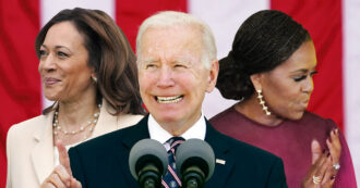 Copertina di Rimbambiden adesso valuta la resa. Pure Obama lo scarica: difficile vinca