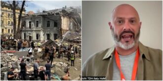 Copertina di “Bimbi in chemio evacuati e infermieri che scavavano per cercare pazienti”: il racconto della Ong dopo l’attacco sull’ospedale di Kiev