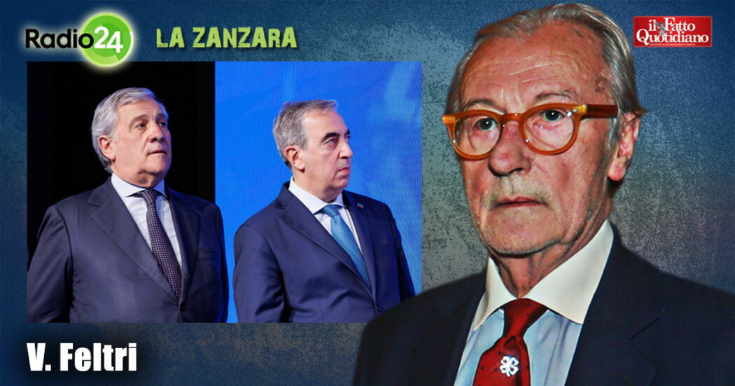 Feltri contro Tajani e Gasparri: “Mi hanno dato del vecchio rincoglionito, sono 2 poveracci che vivono a sbafo di politica”. Lite con Parenzo