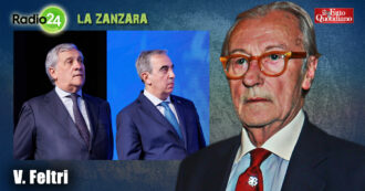 Copertina di Feltri contro Tajani e Gasparri: “Mi hanno dato del vecchio rincoglionito, sono 2 poveracci che vivono a sbafo di politica”. Lite con Parenzo