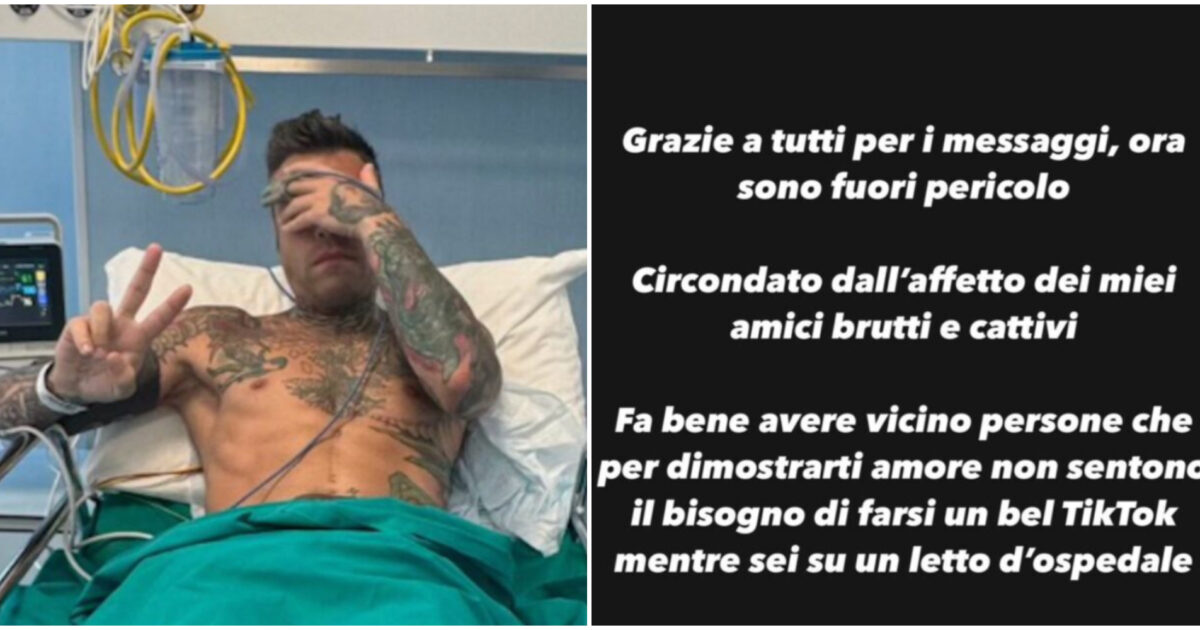 “Chi ho accanto ora non sente il bisogno di fare un TikTok mentre sono su un letto d’ospedale”: Fedez lancia una frecciatina all’ex Chiara Ferragni?