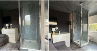 Copertina di “Garage a 530 euro al mese con doccia, gabinetto, divano letto e cucina”: polemiche per quella che è stata definita con coraggio “la perfetta casa di partenza”