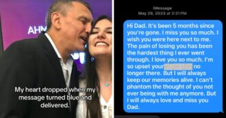 Copertina di “Papà mi manchi”: la figlia scrive sul cellulare a suo padre diversi mesi dopo la sua morte. E qualcuno le risponde a sorpresa