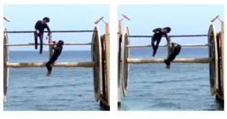 Copertina di Il concorrente viene scaraventato in acqua da una specie di giostra: pericoloso incidente all’Isola dei Famosi Spagna