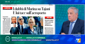 Copertina di Tajani a La7: “Il mio silenzio sull’aeroporto intitolato a Berlusconi? Voglio evitare polemiche”. E smentisce il gelo con Marina