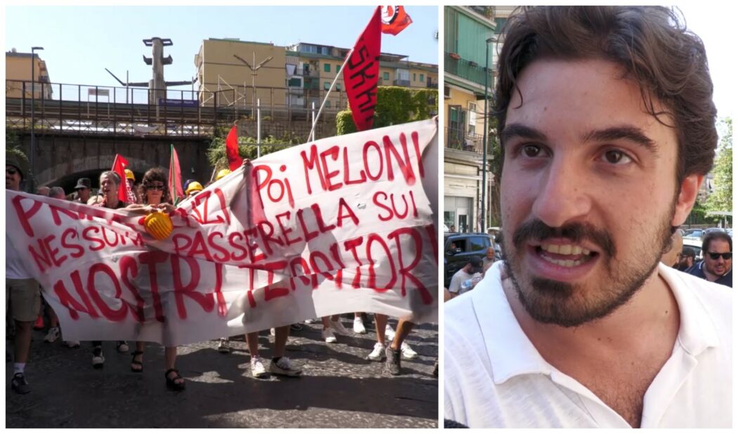 “Governo forte con i deboli e debole con i forti, a Bagnoli si coinvolgano i cittadini”: proteste a Napoli per la visita di Giorgia Meloni