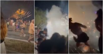 Copertina di Venezia, fuochi d’artificio cadono sulla folla alla festa di Malamocco: diversi feriti, tra ustioni e contusioni per il fuggi fuggi