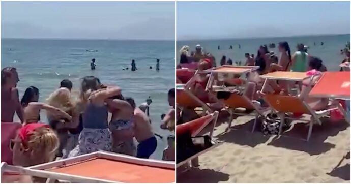 Copertina di Napoli, rissa in un lido di Varcaturo per un lettino in riva al mare. Due donne si scagliano contro bagnanti e bagnini (il video)