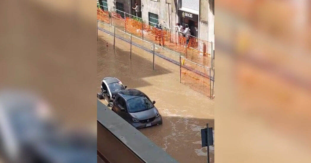 Milano, fiume d’acqua allaga via Fontana: strada bloccata e disagi – Video