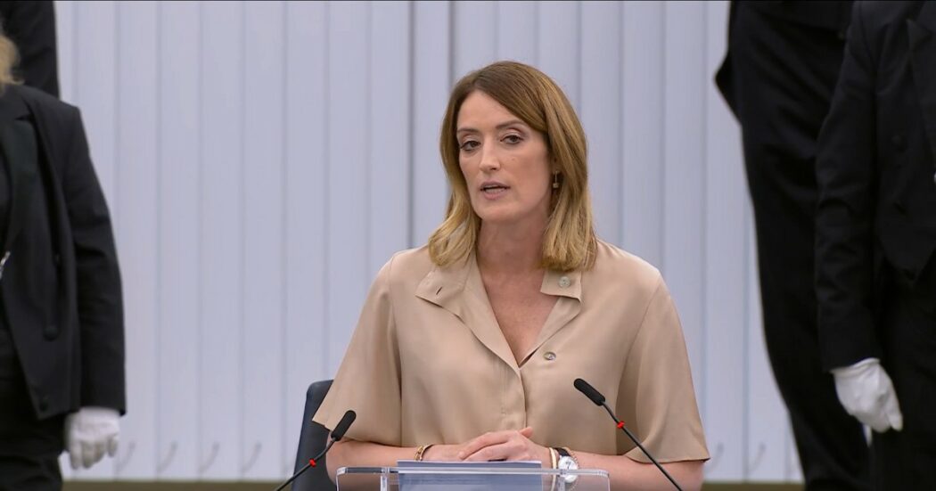 Metsola confermata presidente dell’Europarlamento: “L’Ue renda orgogliosi Falcone e Borsellino”. E cita anche Giulia Cecchettin