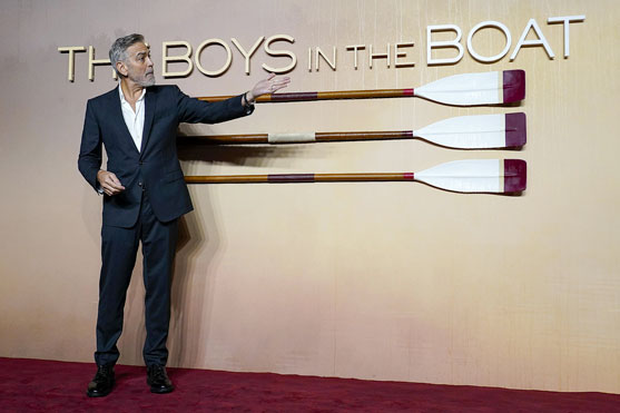 George Clooney alla prima del film