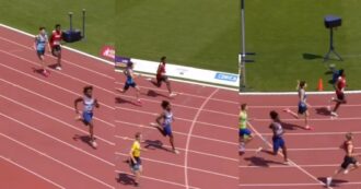Copertina di Rallenta alla Bolt, ma fa male i calcoli: il 16enne prodigio Odey-Jordan viene superato sul finale e perde nei 200 metri – Video