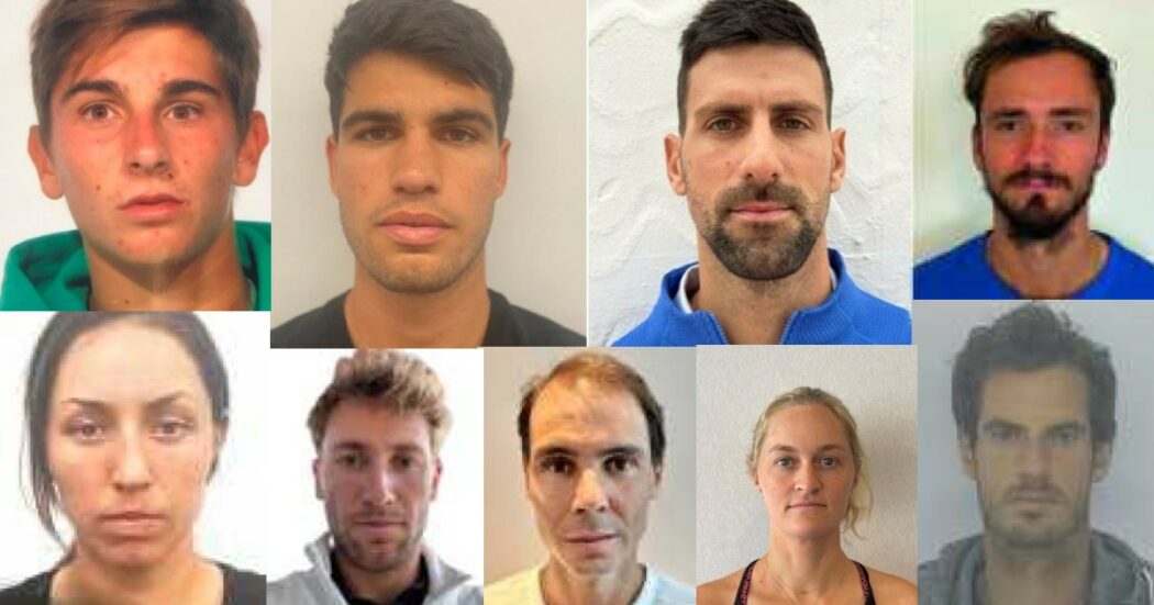 Le foto segnaletiche del sito di Parigi 2024: sembrano dei super-latitanti, sono i tennisti che partecipano alle Olimpiadi