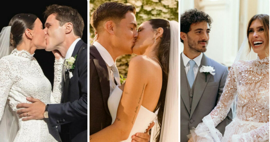 Chiesa, Dybala e Bagnaia si sono sposati: dai selfie e autografi con i tifosi al karaoke di Cremonini, foto e video dei matrimoni dei campioni