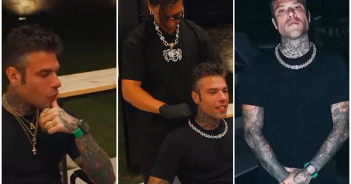 Copertina di Fedez sceglie il “gioielliere dei vip” per una collana con 23 diamanti e zaffiri e un costo stratosferico (IL VIDEO)