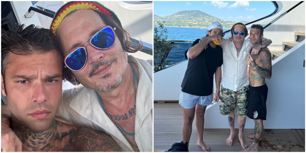 Fedez e Johnny Depp insieme in barca in Costa Azzurra: la coppia che non ti aspetti