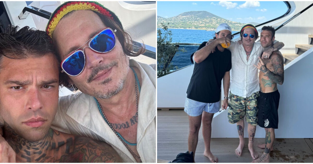 Fedez e Johnny Depp in vacanza insieme a Saint-Tropez su uno yacht con ...