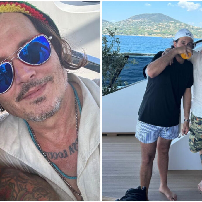 Fedez e Johnny Depp insieme in barca in Costa Azzurra: la coppia che non ti aspetti