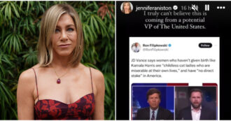 Copertina di “Spero che sua figlia non abbia bisogno della fecondazione in vitro”: Jennifer Aniston a muso duro contro il senatore JD Vance