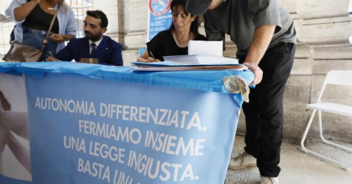 Referendum autonomia differenziata, i promotori: “Già raccolte oltre 100mila firme online”