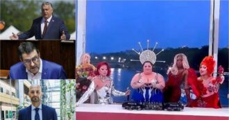 Copertina di Drag queen alle Olimpiadi, Orban attacca: “Debolezza dell’Occidente”. Salvini: “Francesi squallidi”. Fdi: “E’ gay pride”