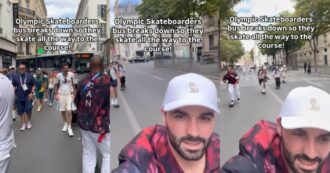 Copertina di Pullman in panne nel traffico di Parigi: la squadra olimpica canadese di skateboarding trova la soluzione più veloce – Video