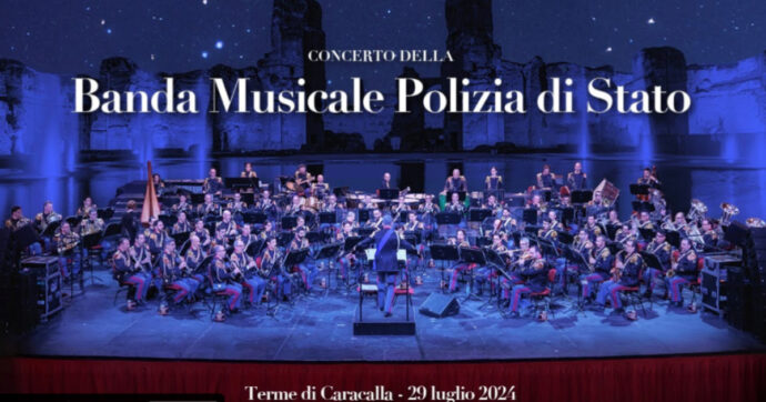 Copertina di Il concerto della Banda musicale della polizia di Stato alle Terme di Caracalla, presenti Piantedosi e Pisani: la diretta