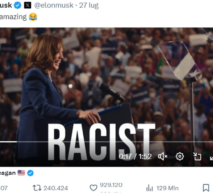 Musk rilancia un video fake di Harris che fa 140 milioni di click. Lei: “Bugie”. Ora a Kamala è chiaro che Trump non è il solo avversario