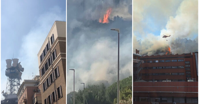 Copertina di Sede Rai di via Teulada evacuata per maxi incendio sul Monte Mario a Roma: salta “Estate In Diretta” – IL VIDEO E LE FOTO