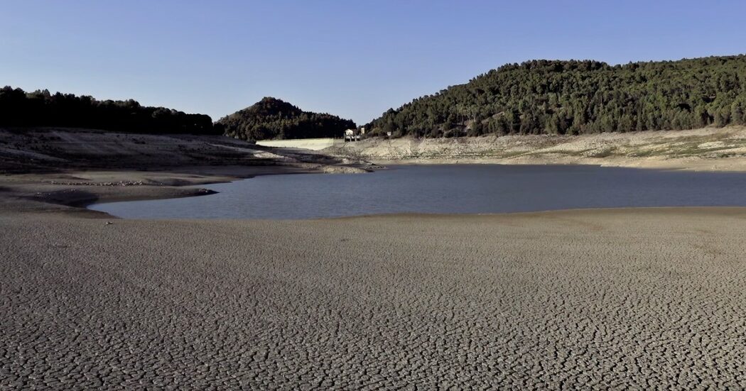 Emergenza siccità in Sicilia, l’agonia del lago Fanaco: l’invaso è a secco. Le immagini aeree