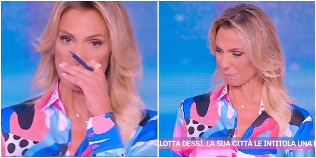 Simona Branchetti scoppia in lacrime in diretta a Pomeriggio5 News: “Scusate, Carlotta Dessì era una amica vera”