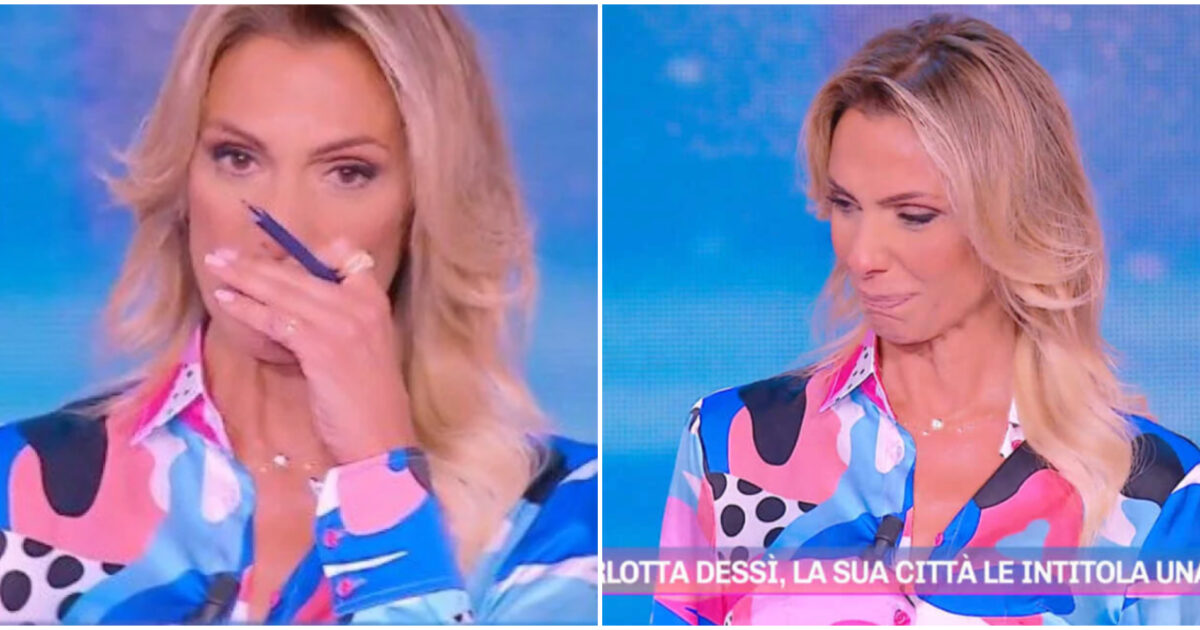 Simona Branchetti scoppia in lacrime in diretta a Pomeriggio5 News: “Scusate, Carlotta Dessì era una amica vera”