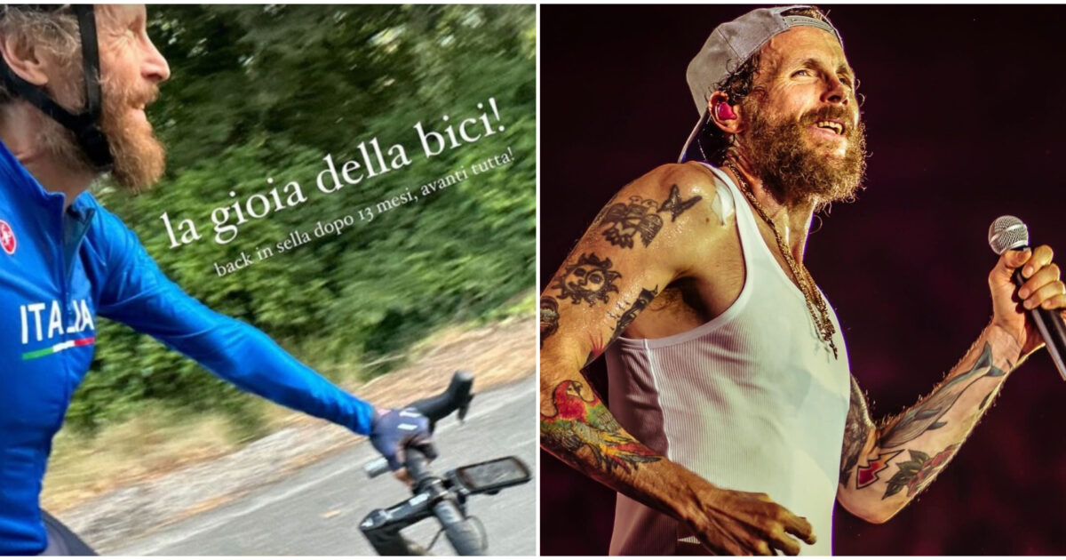 Jovanotti al settimo cielo torna sulla sua bici dopo l’incidente: “Back in sella dopo 13 mesi. Avanti tutta!”