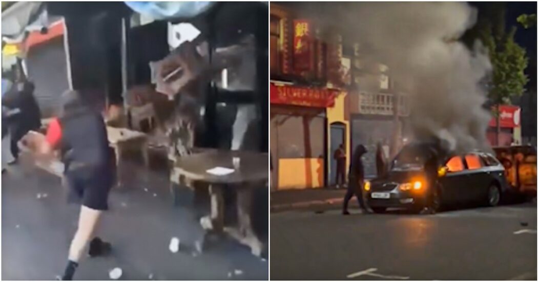 Regno Unito, proteste anti-migranti anche a Belfast dopo le fake news dell’ultradestra: presi d’assalto locali e market gestiti da stranieri