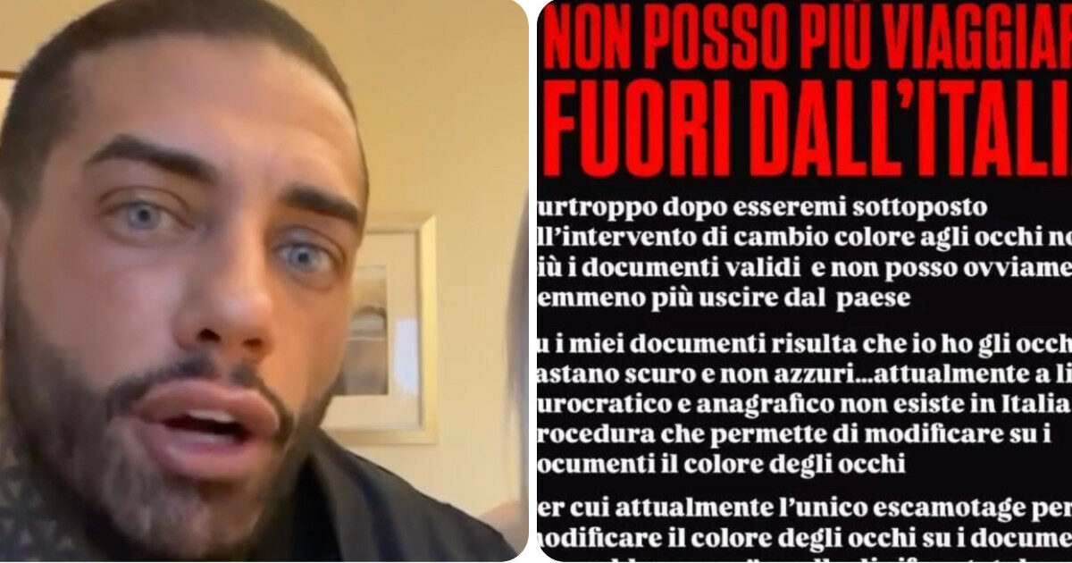 “Non posso più uscire dall’Italia, ora che ho gli occhi azzurri i miei documenti non sono validi”: lo sfogo di Francesco Chiofalo